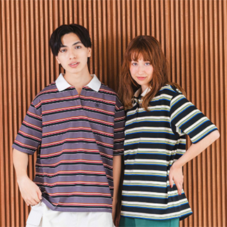takee｜Loose-Fit Border Polo Shirt ※3月4日 12:00発売予定