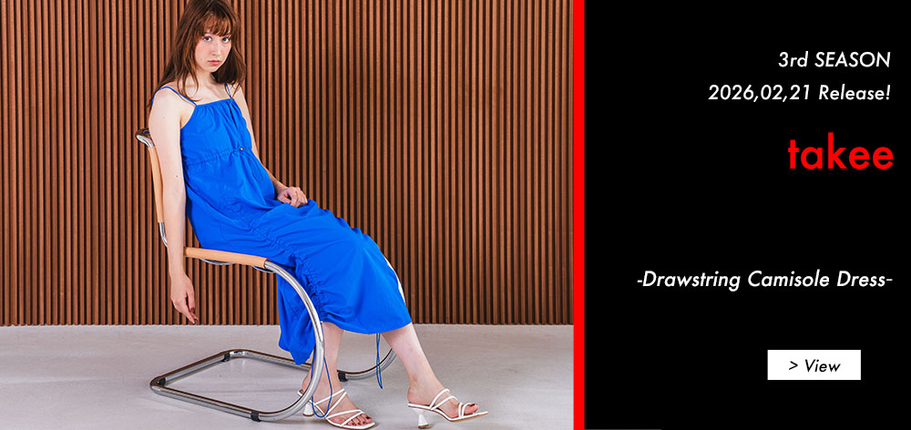 takee_Drawstring Camisole Dress